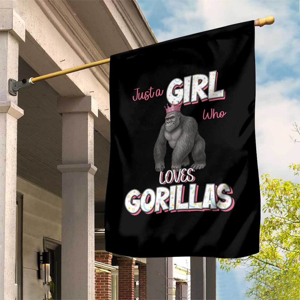 Gorilla Lover Gift Garden Flag Just A Girl Who Loves Gorillas TS12 Print Your Wear