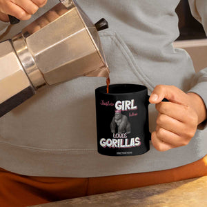 Gorilla Lover Gift Coffee Mug Just A Girl Who Loves Gorillas TS12 Print Your Wear
