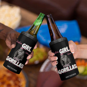 Gorilla Lover Gift 4 in 1 Can Cooler Tumbler Just A Girl Who Loves Gorillas TS12 Print Your Wear