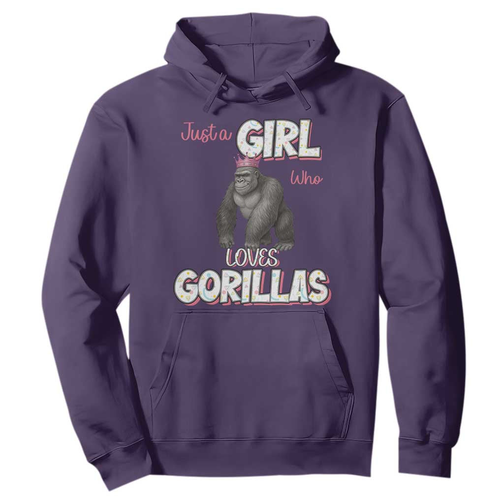 Gorilla Lover Gift Hoodie Just A Girl Who Loves Gorillas TS12 Purple Print Your Wear