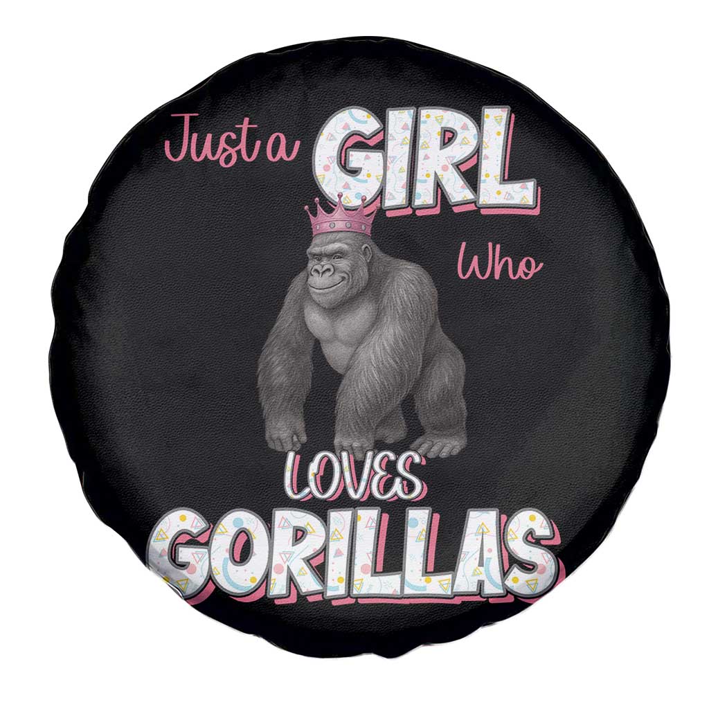 Gorilla Lover Gift Spare Tire Cover Just A Girl Who Loves Gorillas TS12 Print Your Wear