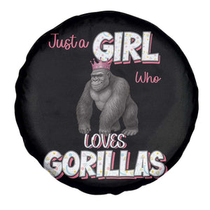 Gorilla Lover Gift Spare Tire Cover Just A Girl Who Loves Gorillas TS12 Print Your Wear