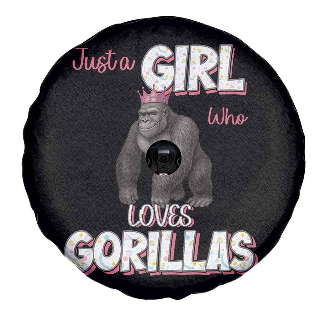 Gorilla Lover Gift Spare Tire Cover Just A Girl Who Loves Gorillas TS12 Print Your Wear