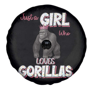 Gorilla Lover Gift Spare Tire Cover Just A Girl Who Loves Gorillas TS12 Print Your Wear