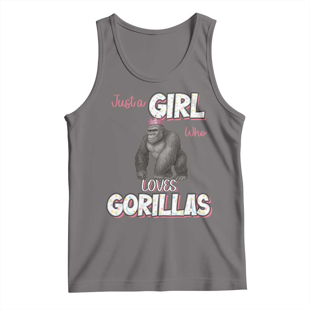 Gorilla Lover Gift Tank Top Just A Girl Who Loves Gorillas TS12 Deep Heather Print Your Wear