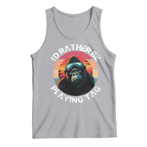 Funny Gorilla Lover Tank Top Id Rather Be Playing Tag VR Game TS12 Athletic Heather Print Your Wear