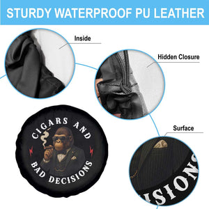 Cigars And Bad Decisions Spare Tire Cover Funny Gorilla Gift TS12 Print Your Wear