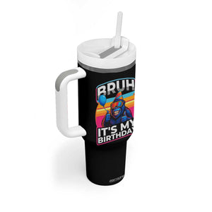 Bruh It Is My Birthday Tumbler With Handle Funny Gorilla Lover Gift TS12 Print Your Wear