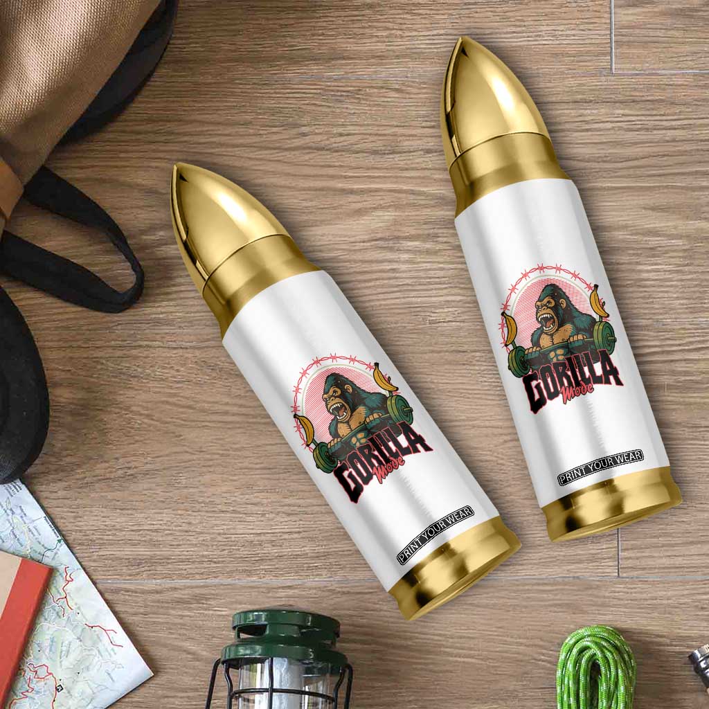 Fitness Lover Gift Bullet Tumbler Gorilla Mode TS12 Print Your Wear