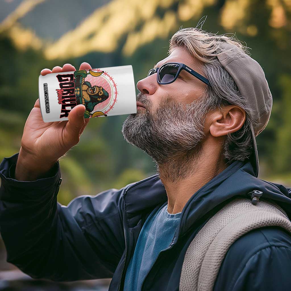 Fitness Lover Gift 4 in 1 Can Cooler Tumbler Gorilla Mode TS12 Print Your Wear