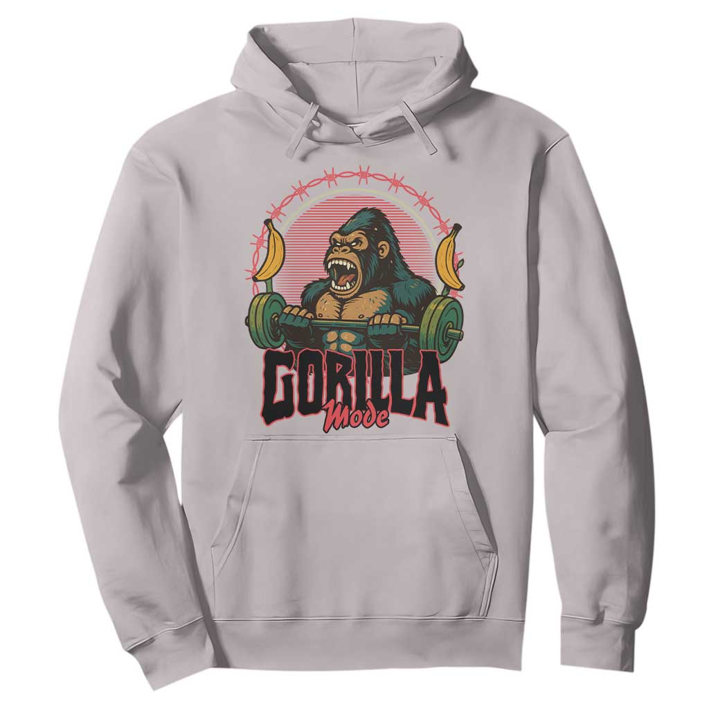 Fitness Lover Gift Hoodie Gorilla Mode TS12 Ice Gray Print Your Wear