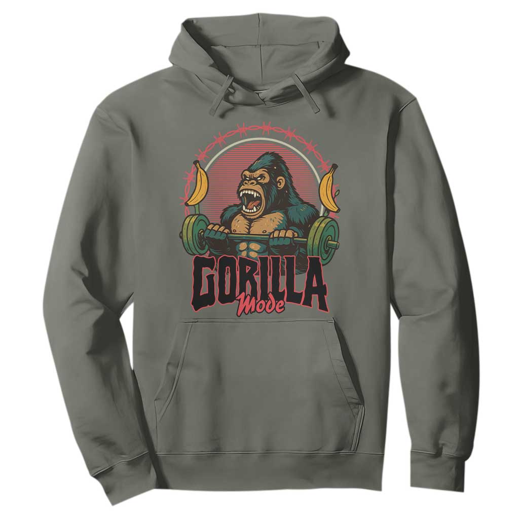 Fitness Lover Gift Hoodie Gorilla Mode TS12 Military Green Print Your Wear