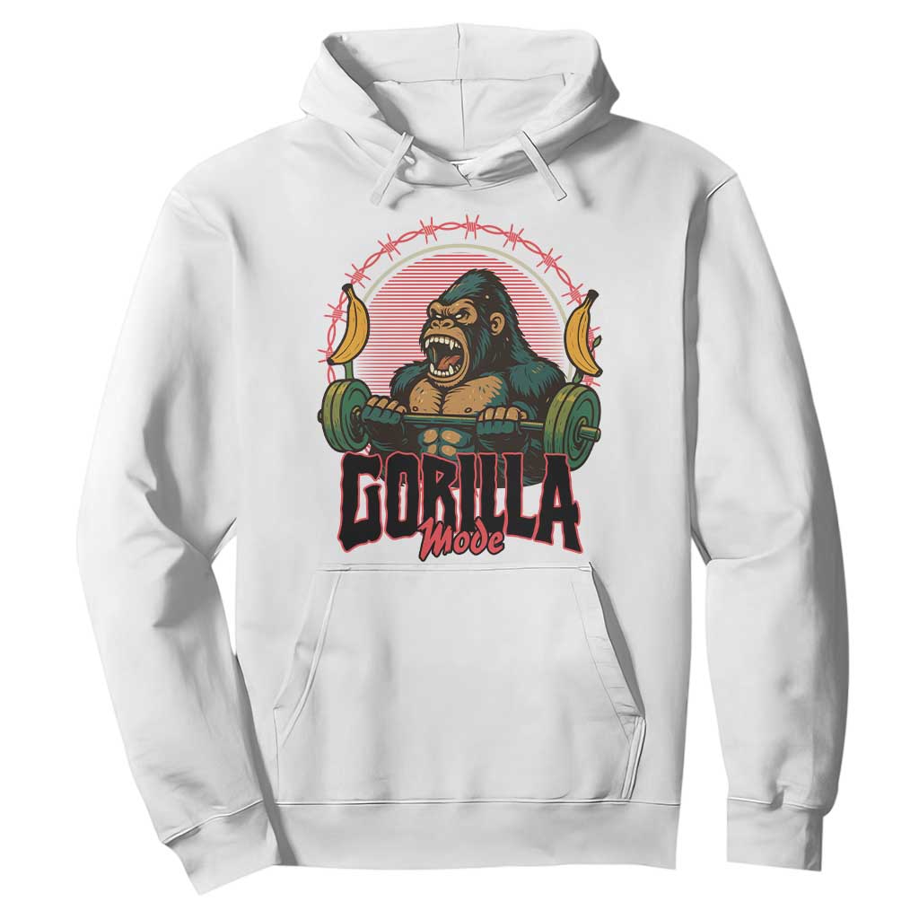 Fitness Lover Gift Hoodie Gorilla Mode TS12 White Print Your Wear