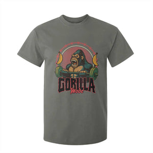 Fitness Lover Gift T Shirt For Kid Gorilla Mode TS12 Military Green Print Your Wear