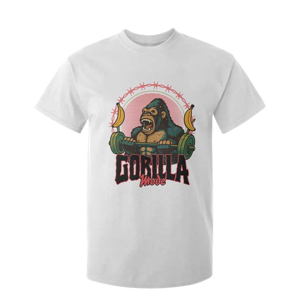 Fitness Lover Gift T Shirt For Kid Gorilla Mode TS12 White Print Your Wear