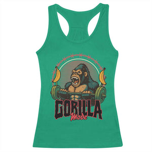 Fitness Lover Gift Racerback Tank Top Gorilla Mode TS12 Irish Green Print Your Wear