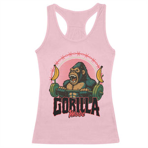 Fitness Lover Gift Racerback Tank Top Gorilla Mode TS12 Light Pink Print Your Wear