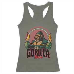 Fitness Lover Gift Racerback Tank Top Gorilla Mode TS12 Military Green Print Your Wear