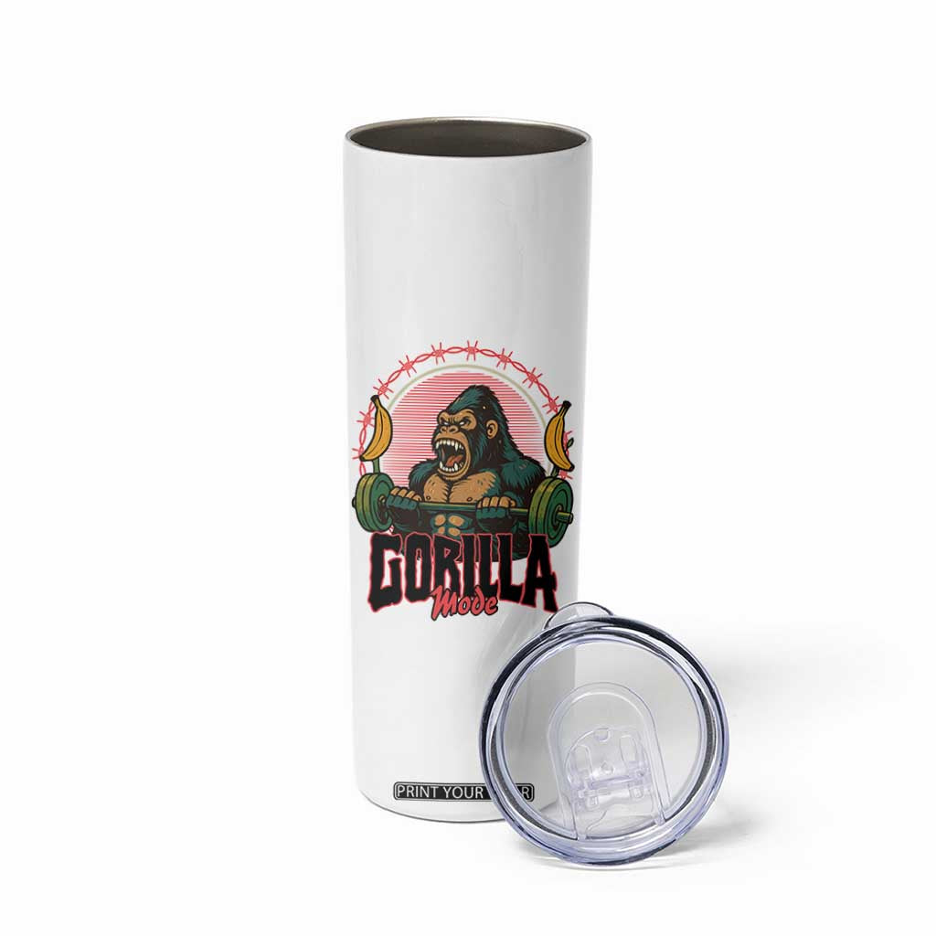 Fitness Lover Gift Skinny Tumbler Gorilla Mode TS12 Print Your Wear