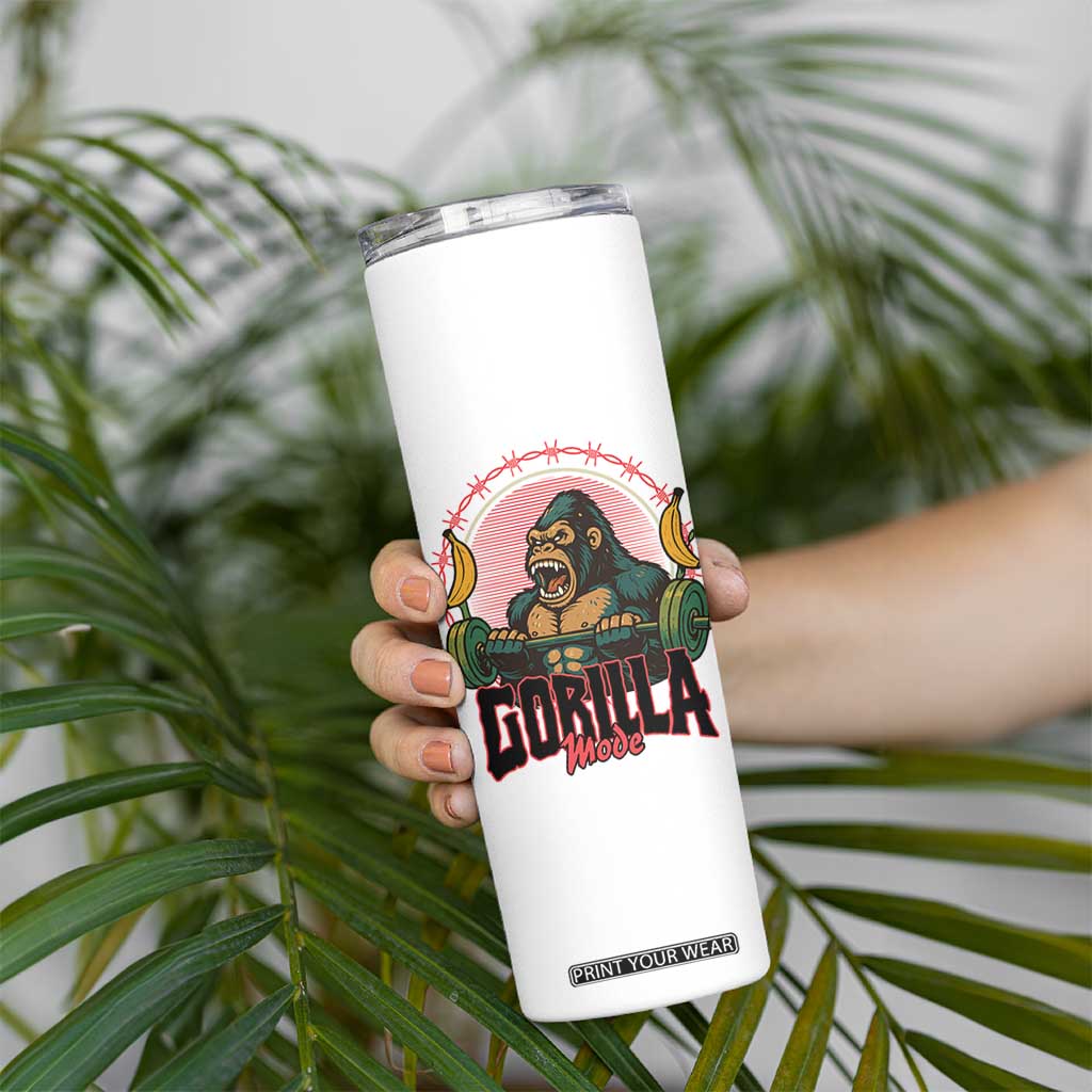 Fitness Lover Gift Skinny Tumbler Gorilla Mode TS12 Print Your Wear