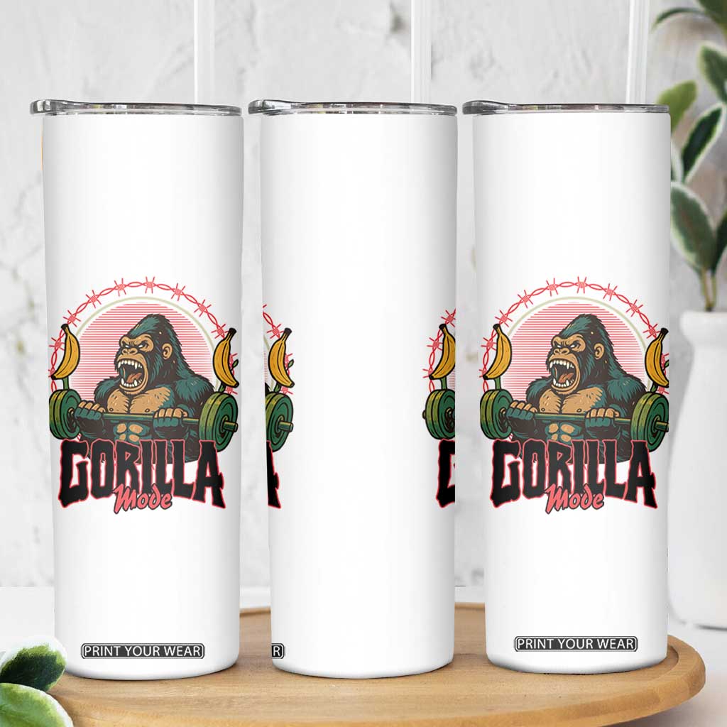 Fitness Lover Gift Skinny Tumbler Gorilla Mode TS12 Print Your Wear