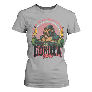 Fitness Lover Gift T Shirt For Women Gorilla Mode TS12 Sport Gray Print Your Wear