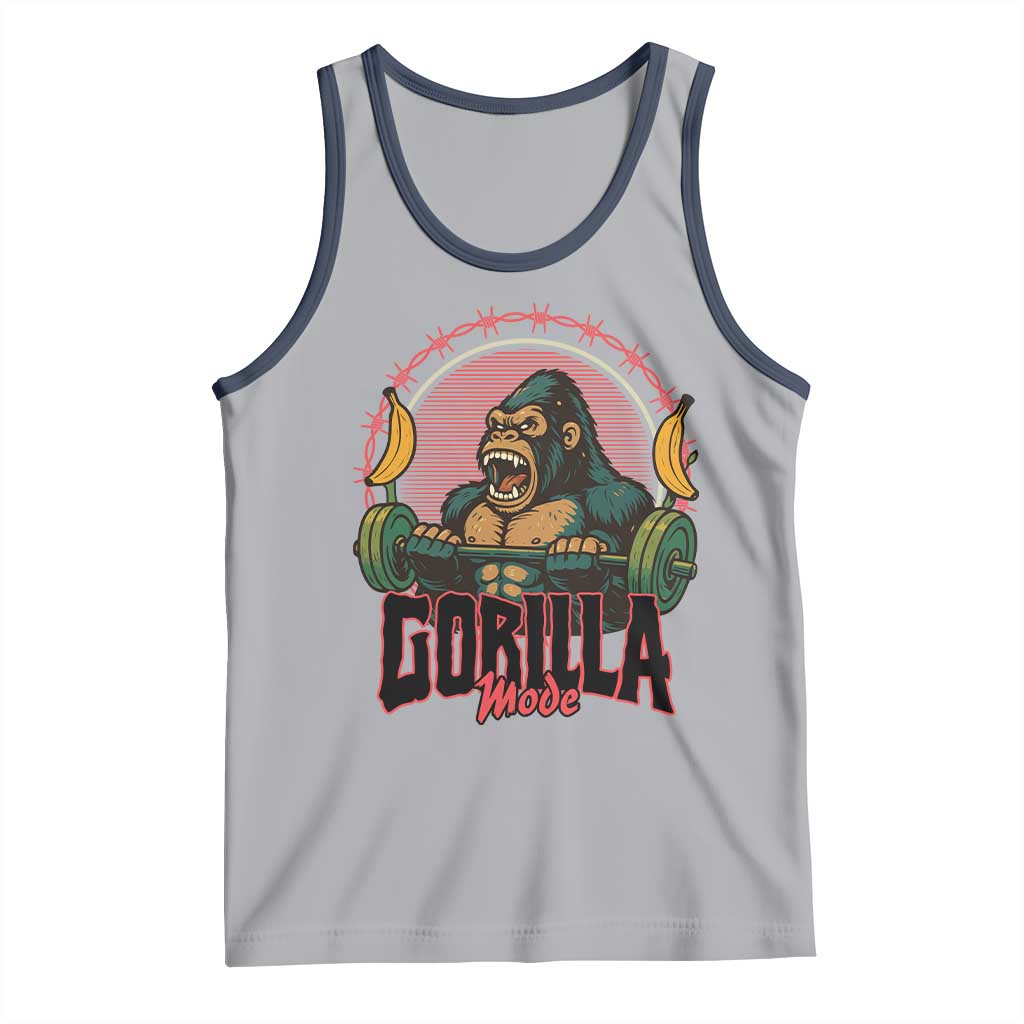 Fitness Lover Gift Tank Top Gorilla Mode TS12 Athletic Heather Navy Print Your Wear