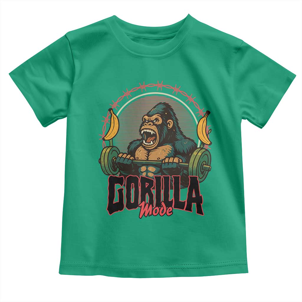 Fitness Lover Gift Toddler T Shirt Gorilla Mode TS12 Irish Green Print Your Wear