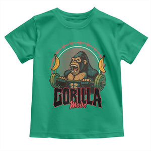 Fitness Lover Gift Toddler T Shirt Gorilla Mode TS12 Irish Green Print Your Wear