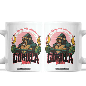 Fitness Lover Gift Coffee Mug Gorilla Mode TS12 White Print Your Wear