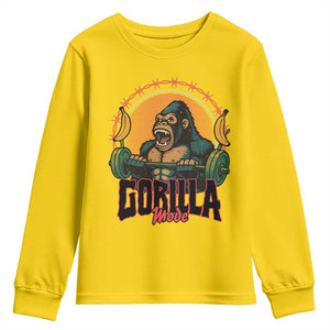 Fitness Lover Gift Youth Sweatshirt Gorilla Mode TS12 Daisy Print Your Wear