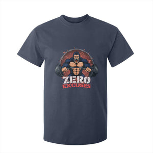 Zero Excuses T Shirt For Kid Gorilla Fitness Lover Gift TS12 Navy Print Your Wear