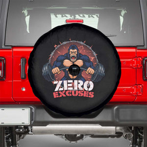 Zero Excuses Spare Tire Cover Gorilla Fitness Lover Gift TS12 Black Print Your Wear
