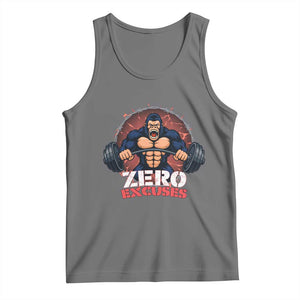 Zero Excuses Tank Top Gorilla Fitness Lover Gift TS12 Black Heather Print Your Wear