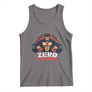 Zero Excuses Tank Top Gorilla Fitness Lover Gift TS12 Deep Heather Print Your Wear