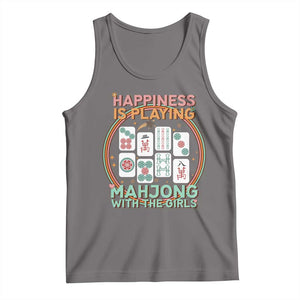 Happiness Is Playing Mahjong With The Girls Tank Top Mahjong Time TS12 Deep Heather Print Your Wear