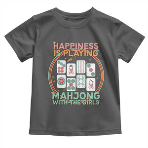 Happiness Is Playing Mahjong With The Girls Toddler T Shirt Mahjong Time TS12 Dark Heather Print Your Wear