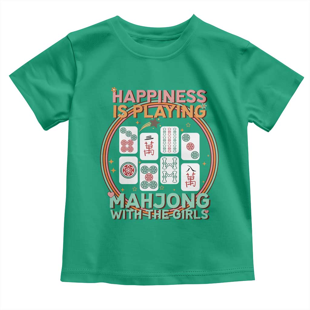 Happiness Is Playing Mahjong With The Girls Toddler T Shirt Mahjong Time TS12 Irish Green Print Your Wear