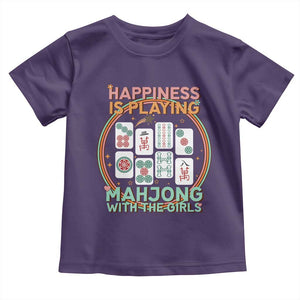 Happiness Is Playing Mahjong With The Girls Toddler T Shirt Mahjong Time TS12 Purple Print Your Wear
