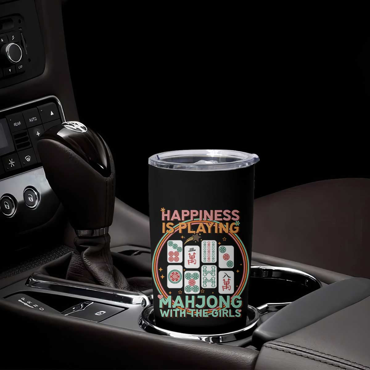 Happiness Is Playing Mahjong With The Girls Tumbler Cup Mahjong Time TS12 Print Your Wear