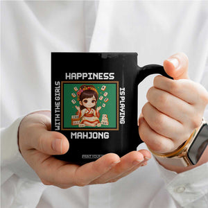 Gambling Chinese Gift Coffee Mug Happiness Is Playing Mahjong With The Girls TS12 Print Your Wear