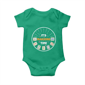 It Is Mahjong Time Baby Onesie Gambling Chinese Gift TS12 Irish Green Print Your Wear
