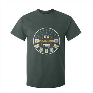 It Is Mahjong Time T Shirt For Kid Gambling Chinese Gift TS12 Dark Forest Green Print Your Wear