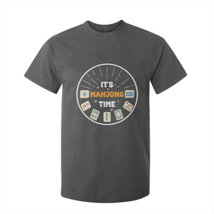 It Is Mahjong Time T Shirt For Kid Gambling Chinese Gift TS12 Dark Heather Print Your Wear