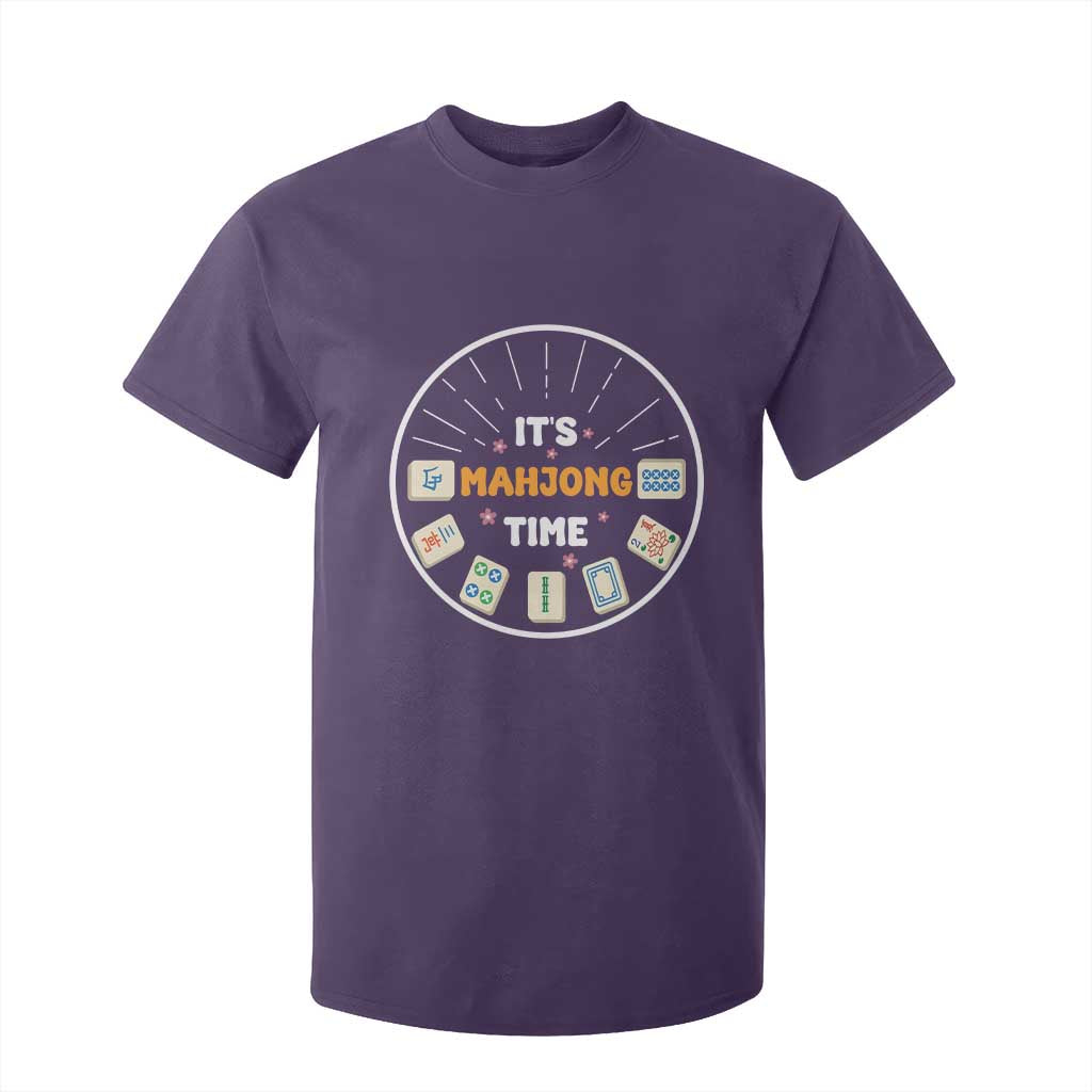 It Is Mahjong Time T Shirt For Kid Gambling Chinese Gift TS12 Purple Print Your Wear