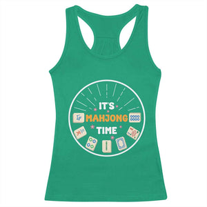 It Is Mahjong Time Racerback Tank Top Gambling Chinese Gift TS12 Irish Green Print Your Wear