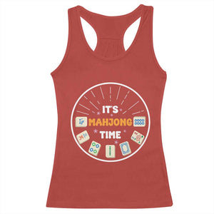 It Is Mahjong Time Racerback Tank Top Gambling Chinese Gift TS12 Red Print Your Wear