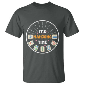 It Is Mahjong Time T Shirt Gambling Chinese Gift TS12 Dark Heather Print Your Wear