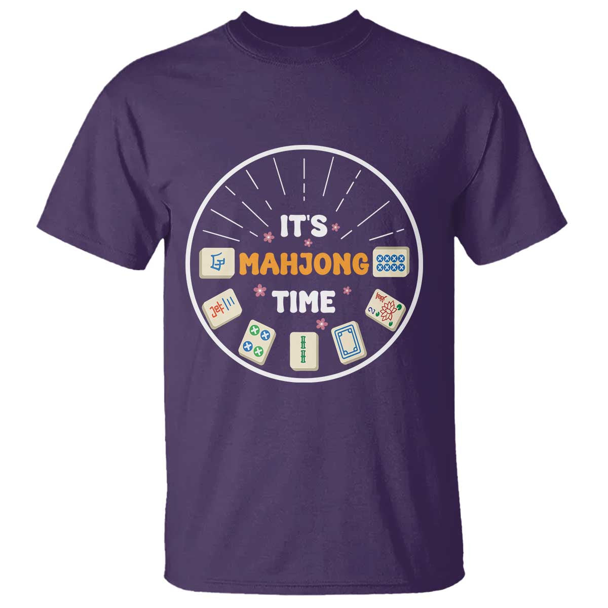 It Is Mahjong Time T Shirt Gambling Chinese Gift TS12 Purple Print Your Wear
