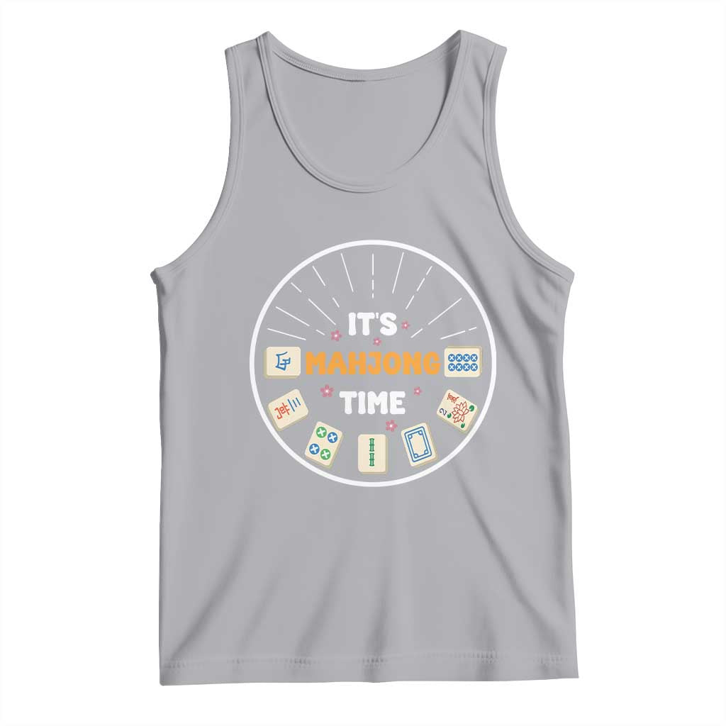 It Is Mahjong Time Tank Top Gambling Chinese Gift TS12 Athletic Heather Print Your Wear